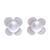 Knopfohrringe aus Zuchtperlen - Ohrringe aus Zuchtperlen und Sterlingsilber mit Blumenmotiv