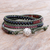 Multi-gemstone wrap bracelet, 'Cool Treasure' - Thai Jasper and Agate Beaded Wrap Bracelet (image 2) thumbail