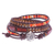 Jasper and carnelian wrap bracelet, 'Summer Treasure' - Jasper and Carnelian Leather Wrap Bracelet thumbail