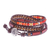 Jasper and carnelian wrap bracelet, 'Summer Treasure' - Jasper and Carnelian Leather Wrap Bracelet (image 2c) thumbail