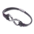 Leather pendant bracelet, 'Cool Infinity in Brown' - Brown Leather Unisex Pendant Bracelet (image 2a) thumbail