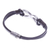 Leather pendant bracelet, 'Cool Infinity in Brown' - Brown Leather Unisex Pendant Bracelet (image 2c) thumbail