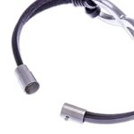 Leather pendant bracelet, 'Cool Infinity in Brown' - Brown Leather Unisex Pendant Bracelet