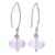 Rose quartz and cultured pearl dangle earrings, 'Pink Nimbus' - Rose Quartz and Cultured Freshwater Dangle Earrings