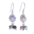 Tourmaline and cultured pearl dangle earrings, 'Sweet Sea' - Thai Tourmaline and Cultured Pearl Dangle Earrings thumbail