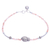 Sunstone pendant bracelet, 'Singing Waters in Pink' - Sunstone and Karen Silver Pendant Bracelet thumbail