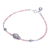 Sunstone pendant bracelet, 'Singing Waters in Pink' - Sunstone and Karen Silver Pendant Bracelet (image 2c) thumbail