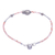 Sunstone pendant bracelet, 'Singing Waters in Pink' - Sunstone and Karen Silver Pendant Bracelet (image 2d) thumbail