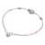 Sunstone pendant bracelet, 'Singing Waters in Pink' - Sunstone and Karen Silver Pendant Bracelet (image 2e) thumbail