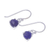 Lapis lazuli dangle earrings, 'Dewy Blue' - Lapis Lazuli and Sterling Silver Dangle Earrings (image 2c) thumbail