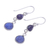 Sillimanite dangle earrings, 'Vast Universe' - Blue Sillimanite and Sterling Silver Dangle Earrings (image 2c) thumbail