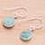 Amazonite dangle earrings, 'Clear View' - Amazonite and Sterling Silver Dangle Earrings (image 2b) thumbail