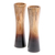 Decorative wood vases, 'Above Ground in Natural' - Handmade Decorative Mango Wood Vases (Pair)