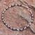 Onyx beaded bracelet, 'Petite Jewel in Black' - Thai Sterling Silver and Onyx Beaded Bracelet (image 2) thumbail