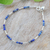 Lapis lazuli beaded bracelet, 'Softest Voice in Blue' - Sterling Silver and Lapis Lazuli Beaded Bracelet (image 2) thumbail