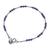 Lapis lazuli beaded bracelet, 'Softest Voice in Blue' - Sterling Silver and Lapis Lazuli Beaded Bracelet thumbail