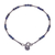 Lapis lazuli beaded bracelet, 'Softest Voice in Blue' - Sterling Silver and Lapis Lazuli Beaded Bracelet (image 2d) thumbail