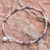 Rhodochrosite beaded bracelet, 'Softest Voice in Natural' - Sterling Silver and Rhodochrosite Beaded Bracelet (image 2b) thumbail