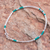 Sterling silver beaded bracelet, 'Spiral Jetty in Blue-Green' - Hand Crafted Sterling Silver Beaded Bracelet