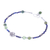 Agate and lapis lazuli pendant bracelet, 'Tea Rose in Blue' - Agate and Lapis Lazuli Rose Pendant Bracelet (image 2c) thumbail