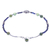 Agate and lapis lazuli pendant bracelet, 'Tea Rose in Blue' - Agate and Lapis Lazuli Rose Pendant Bracelet (image 2d) thumbail