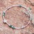 Sunstone and agate pendant bracelet, 'Tea Rose in Light Orange' - Green Agate and Sunstone Pendant Bracelet (image 2) thumbail