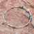 Sunstone and agate pendant bracelet, 'Tea Rose in Light Orange' - Green Agate and Sunstone Pendant Bracelet (image 2b) thumbail