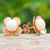 Rose gold-plated cultured pearl button earrings, 'Eternal Blossom in Rose Gold' - Rose Gold-Plated Cultured Pearl Button Earrings (image 2b) thumbail