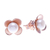 Rose gold-plated cultured pearl button earrings, 'Eternal Blossom in Rose Gold' - Rose Gold-Plated Cultured Pearl Button Earrings (image 2c) thumbail
