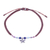 Multi-gemstone macrame charm bracelet, 'Swing on a Star' - Amethyst and Tourmaline Macrame Charm Anklet thumbail