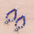 Lapis lazuli dangle earrings, 'Blue Botanicals' - Sterling Silver and Lapis Lazuli Dangle Earrings (image 2b) thumbail