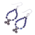 Lapis lazuli dangle earrings, 'Blue Botanicals' - Sterling Silver and Lapis Lazuli Dangle Earrings (image 2c) thumbail
