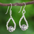 Sterling silver dangle earrings, 'Floral Myth' - Thai Sterling Silver Floral-Motif Dangle Earrings (image 2) thumbail