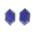 Lapis lazuli button earrings, 'Into the Universe' - Geometric Lapis Lazuli Button Earrings