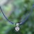 Lapis lazuli pendant necklace, 'Lonely Hearts' - Lapis Lazuli Heart-Motif Pendant Necklace (image 2) thumbail