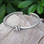 Sterling silver cuff bracelet, 'Both Sides' - Knotted Sterling Silver Cuff Bracelet thumbail