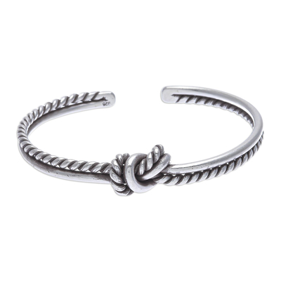 Knotted Sterling Silver Cuff Bracelet