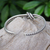 Sterling silver cuff bracelet, 'Both Sides' - Knotted Sterling Silver Cuff Bracelet (image 2b) thumbail