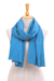 Cotton scarf, 'Tender Feeling in Blue' - Thai Handcrafted Blue Cotton Scarf (image 2a) thumbail
