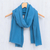 Cotton scarf, 'Tender Feeling in Blue' - Thai Handcrafted Blue Cotton Scarf (image 2b) thumbail