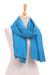 Cotton scarf, 'Tender Feeling in Blue' - Thai Handcrafted Blue Cotton Scarf (image 2c) thumbail
