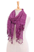 Silk scarf, 'Aubergine Autumn' - Purple Thai Silk Scarf with Fringe (image 2b) thumbail