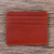 Leather wallet, 'Simple Day in Brick' - Thai Unisex Leather Cardholder Wallet (image 2b) thumbail