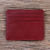 Leather wallet, 'Simple Day in Red' - Unisex Red Leather Cardholder Wallet