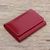 Leather wallet, 'Claret Dreams' - Unisex Leather Trifold Wallet (image 2b) thumbail