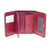 Leather wallet, 'Claret Dreams' - Unisex Leather Trifold Wallet (image 2d) thumbail