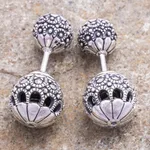 Marcasite stud earrings, 'Remember My Name' - Marcasite and Sterling Silver Stud Earrings