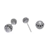 Marcasite stud earrings, 'Remember My Name' - Marcasite and Sterling Silver Stud Earrings