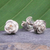 Sterling silver stud earrings, 'Afternoon Tea' - Sterling Silver Rose-Motif Stud Earrings