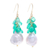 Gold-accented chalcedony and cultured pearl dangle earrings, 'Clouded in Green' - Gold-Accented Chalcedony and Pearl Dangle Earrings